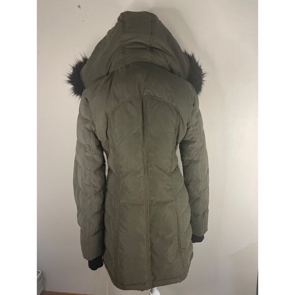 Express Olive Green Down Filled Jacket - Size Medium - Picture 2 of 9